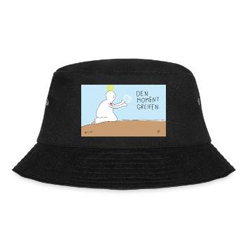 Den Moment greifen. - Bucket Hat - Schwarz - Vorne - Lela (165cm)