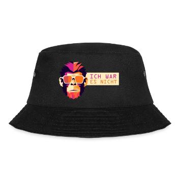 Ich war es nicht Affe - Bucket Hat - Schwarz - Vorne - Lela (165cm)