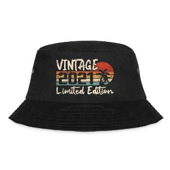Vintage 2021 Vintage 2021 Birthday Gift - Bucket Hat - black - Front - Lela (165cm)