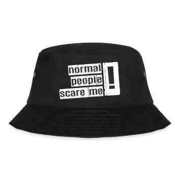 Normal People Scare Me - Psych Design - Bucket Hat - black - Front - Lela (165cm)