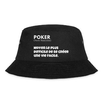 Poker- poker definition-vetement poker - Bob - noir - Devant - Lela (165cm)