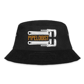Pipelogist Pipefitter Wrench Plumber - Bucket Hat - black - Front - Lela (165cm)