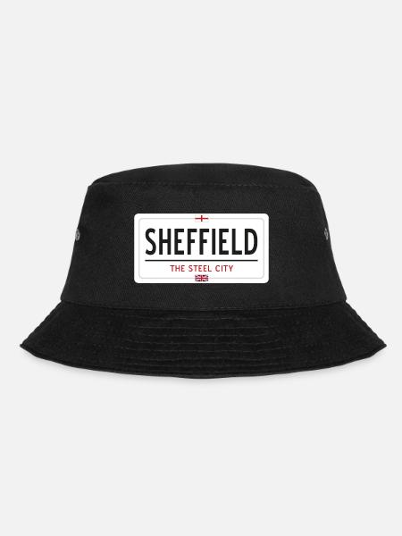 Ortsschild Sheffield - Bucket Hat - Schwarz