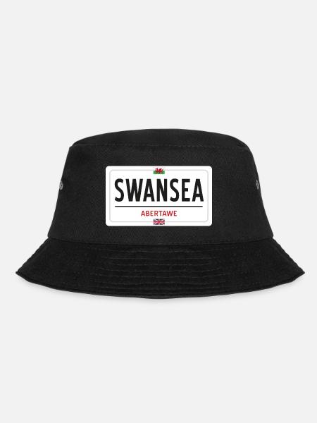 Swansea town sign - Bucket Hat - black