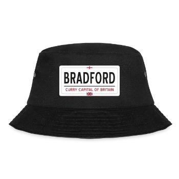 Ortsschild von Bradford - Bucket Hat - Schwarz - Vorne - Lela (165cm)