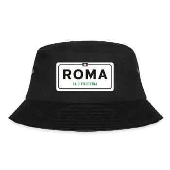 Rom Ortsschild - Bucket Hat - Schwarz - Vorne - Lela (165cm)