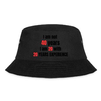 I'm not 40 years old - Bucket Hat - black - Front - Lela (165cm)