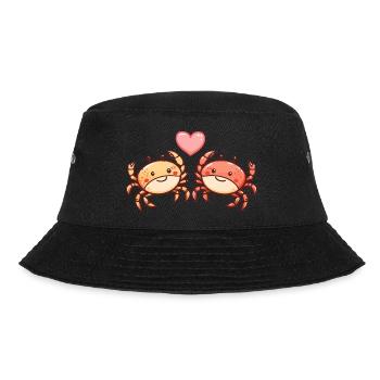 Cancer Couple Amoureux Crabe Animal Saint Valentin - Bob - noir - Devant - Lela (165cm)
