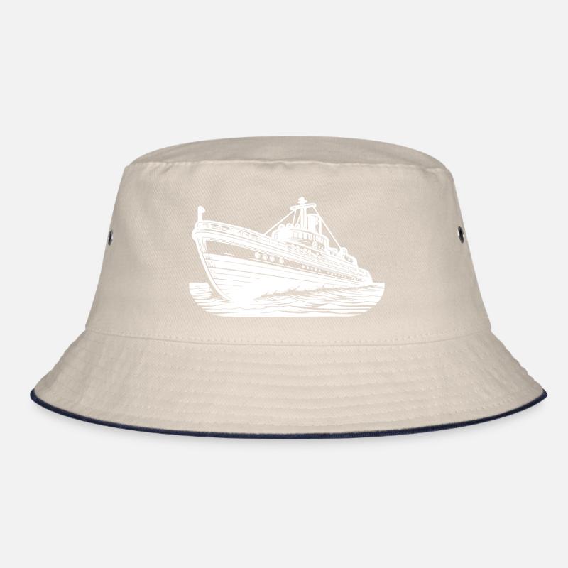 Schnittiges Hochseeschiff Kutter Schlepper Bucket Hat
