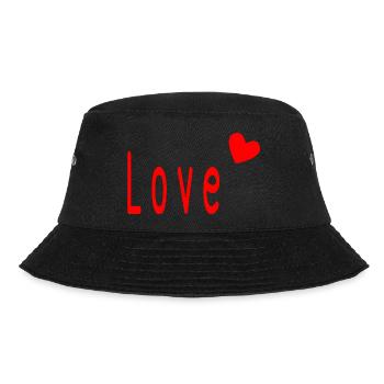 VALENTINE'S DAY. Bachelorette party. I LOVE YOU. I LOVE YOU. LOVE - Bucket Hat - black - Front - Lela (165cm)