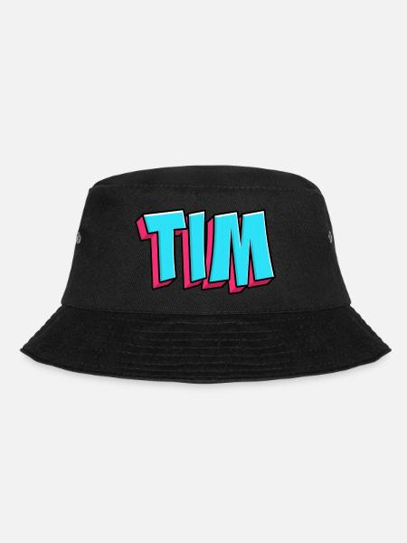 Namen Motiv: Tim - Bucket Hat - Schwarz