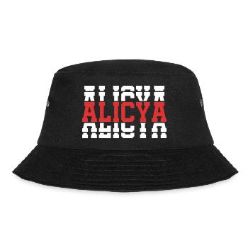 t-shirt Alicya t-shirt gift idea stacked text - Bucket Hat - black - Front - Lela (165cm)