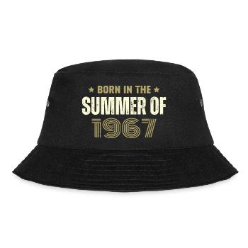 Jahrgang 1967 Jahrgang 1967 Geburtstagsgeschenk - Bucket Hat - Schwarz - Vorne - Lela (165cm)