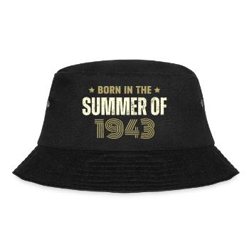 Jahrgang 1943 Jahrgang 1943 Geburtstagsgeschenk - Bucket Hat - Schwarz - Vorne - Lela (165cm)