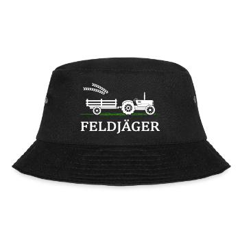 Traktor Feldjäger Dorfkind Bauernhof Landei - Bucket Hat - Schwarz - Vorne - Lela (165cm)