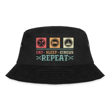 Eat Sleep Circus Repeat Costume Theme Party Acts - Bucket Hat - black - Front - Lela (165cm)