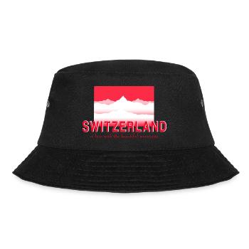 SWITZERLAND mountains - Bucket Hat - black - Front - Lela (165cm)