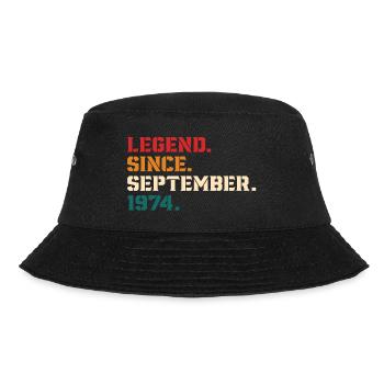 Legend Since September 1974 - Bucket Hat - black - Front - Lela (165cm)