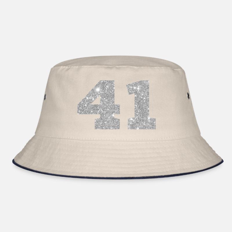 Nummer 41 Silberner Glitzer - 41. Jubiläum Bucket Hat