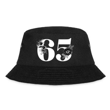 Numéro 65 floral noir - 65e anniversaire floral - Bob - noir - Devant - Lela (165cm)