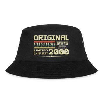 August 2000 - geboren im August 2000 Erbaut im August 2000 - Bucket Hat - Schwarz - Vorne - Lela (165cm)