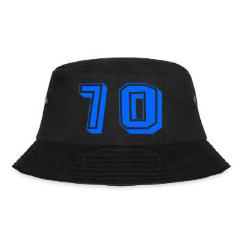 70. 70 YEARS. 70th ANNIVERSARY. 70 YEARS ANNIVERSARY. - Bucket Hat - black - Front - Lela (165cm)
