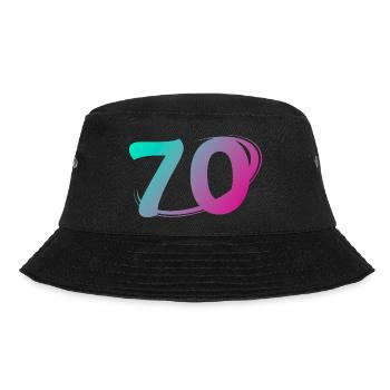 Nummer 70 mehrfarbig - Bucket Hat - Schwarz - Vorne - Lela (165cm)