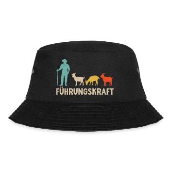 Ziegen Führungskraft Ziegenbock Landwirt Ziege - Bucket Hat - Schwarz - Vorne - Lela (165cm)