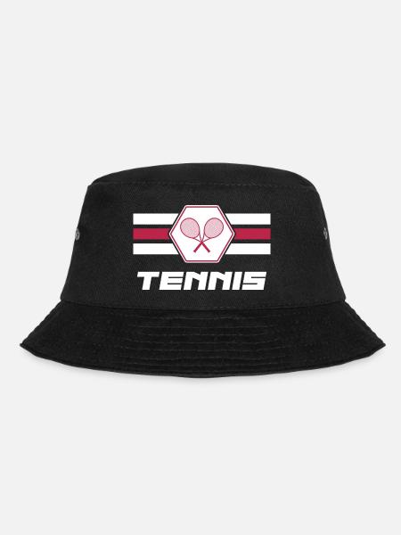 Tennis Matchball Tennisspieler Tennisverein - Bucket Hat - Schwarz