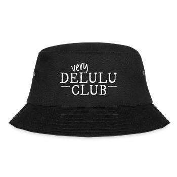 Very Delulu Club! Trendy Delusional Wahnhaft Fun - Bucket Hat - Schwarz - Vorne - Lela (165cm)