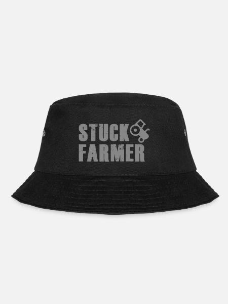 STUCK FARMER DARK GREY - Bucket Hat - black
