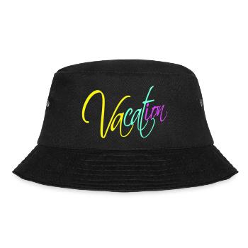 Vacation Spruch Text Insel Strand Schriftzug Logo - Bucket Hat - Schwarz - Vorne - Lela (165cm)