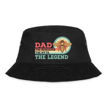 Dad The Beekeeper The Myth The Legend Apiarist Bee - Bucket Hat - black - Front - Lela (165cm)
