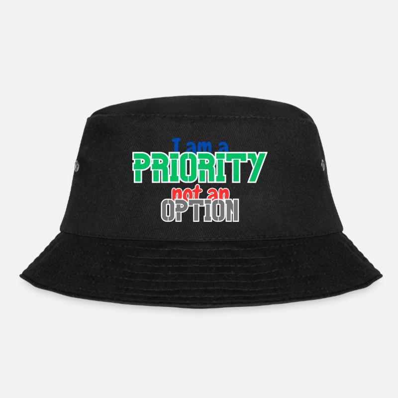 Priority not option - Bucket Hat - black