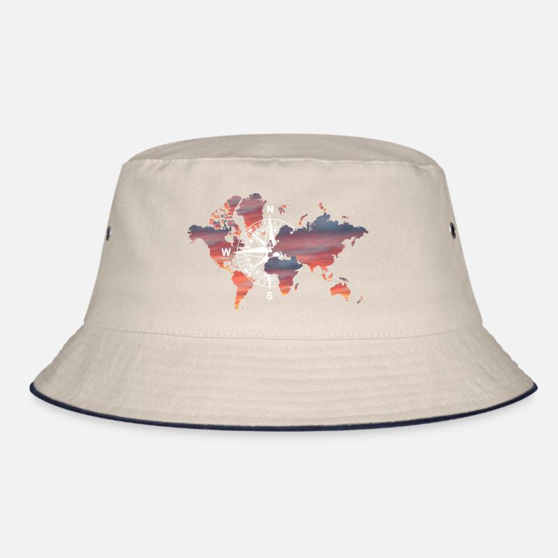 Welt Kompass Bucket Hat