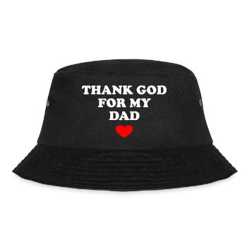 Thank God For My Dad - Bucket Hat - black - Front - Lela (165cm)