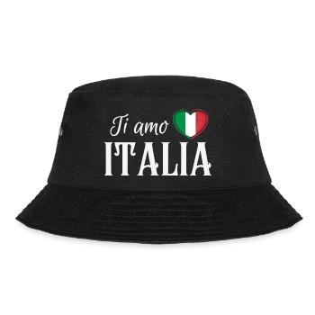 Ich liebe Italien, italienischen Stolz - Bucket Hat - Schwarz - Vorne - Lela (165cm)