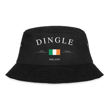 Dingle Irland – Urlaub Souvenir & Geschenk - Bucket Hat - Schwarz - Vorne - Lela (165cm)
