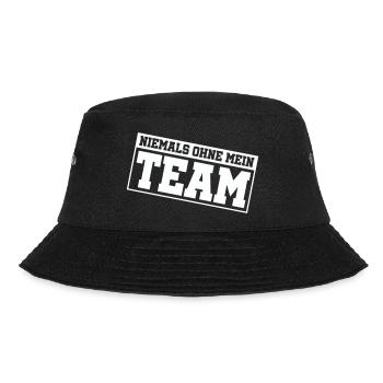 niemals_ohne_mein_team_- - Bucket Hat - black - Front - Lela (165cm)