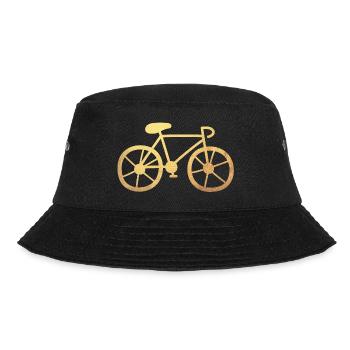 Bicycle Gold Cycling Wheel Road Bike Luxury Fan Cycling Tour - Bucket Hat - black - Front - Lela (165cm)