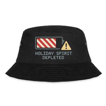 Holiday Hangover Post Christmas Mood New Year - Bucket Hat - black - Front - Lela (165cm)