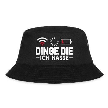 Nerd Computer THINGS I HATE FUNNY - Bucket Hat - black - Front - Lela (165cm)