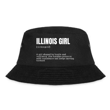 Illinois Girl Hustle Resilience - Bucket Hat - black - Front - Lela (165cm)