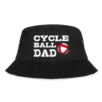 Radball, Dad, Radballer, Hallenradsport, Cycleball - Bucket Hat - Schwarz - Vorne - Lela (165cm)