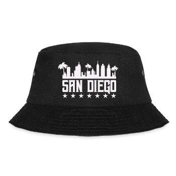 San Diego Skyline Palm Vista - Bucket Hat - Schwarz - Vorne - Lela (165cm)