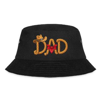 Best Daddy Cowboy Western Rope Design - Bucket Hat - black - Front - Lela (165cm)