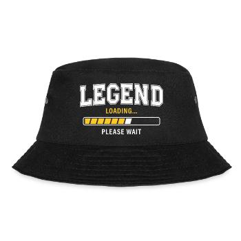 Legend Loading Please Wait - Bucket Hat - Schwarz - Vorne - Lela (165cm)