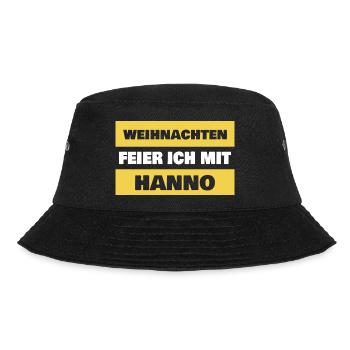 Spruch Hanno - Bucket Hat - Schwarz - Vorne - Lela (165cm)