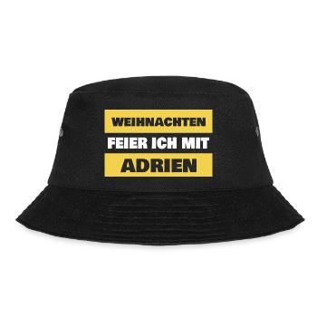 Adrien als Spruch - Bucket Hat - Schwarz - Vorne - Lela (165cm)