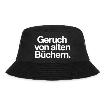 Geruch von alten Büchern Spruch T-Shirt Leser - Bucket Hat - Schwarz - Vorne - Lela (165cm)